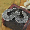 U-shaped Carved Oval Hoops