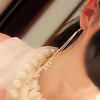 Three Crystals Tassel Earrings