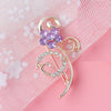 Crystal Flowers Brooch