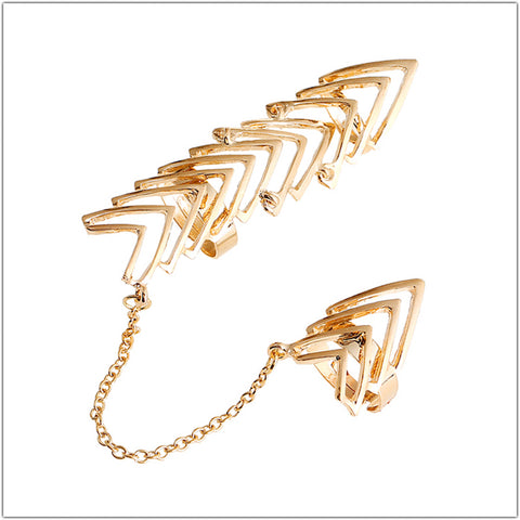 Arrows Shaped Chain Link Ring