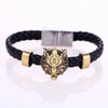 Final Fantasy Wolf Symbol Leather Bracelet