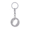 Letter O Crystal Charm Keychain