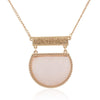 Waved Bar Crescent Necklace