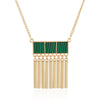 Connected Squares Tassel Necklace