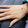Leaf Spiral Chain Link Ring