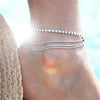 Crystal Multilayer Anklet
