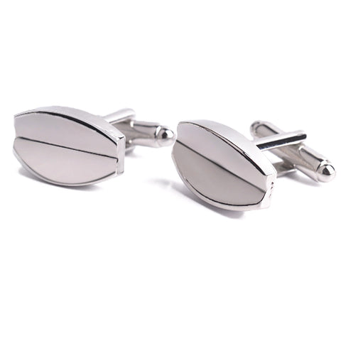 Geometry Oval Shaped Cufflinks