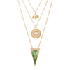 Layered Circle Triangle Drop Necklace
