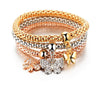 Butterfly Charms 3Pc Bracelet