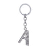 Letter A Crystal Charm Keychain