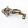 Vintage Key Two-Finger Ring