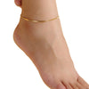Curved Tube Golden Anklet