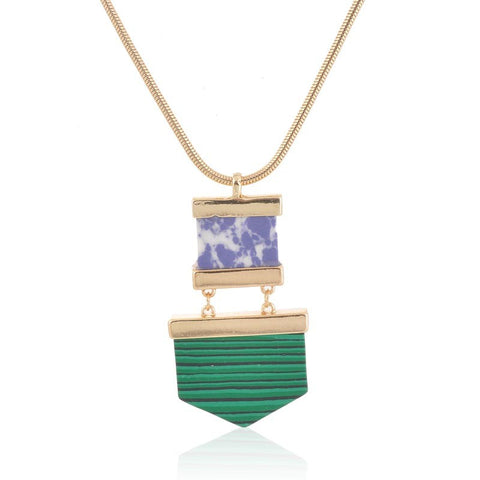 Marble Arrow Pendant Necklace
