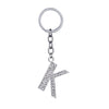Letter K Crystal Charm Keychain