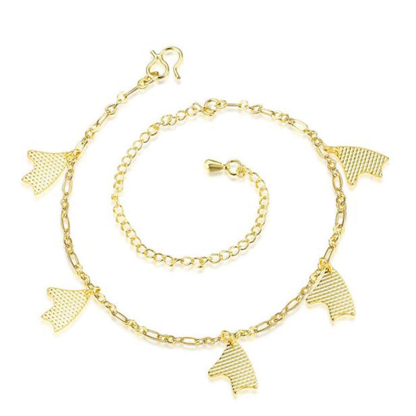 Abstract Charm Danglers Anklet