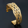 Overlapping Braids Cuff Bracelet
