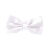 Shiny White Satin Bowtie