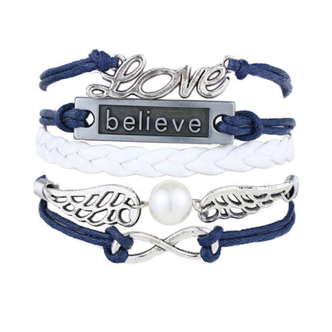 Love Believe Infinity Multilayer Wristband