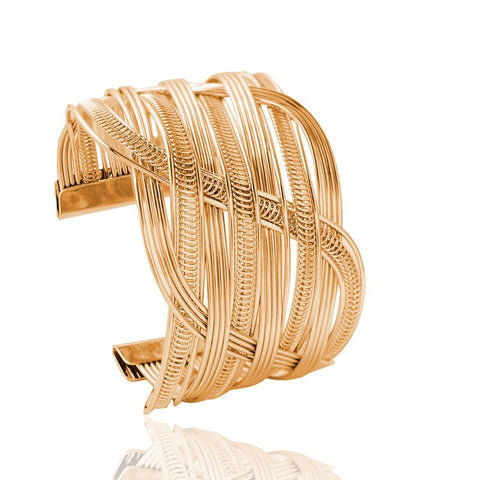 Closely Woven Rope Chain Cuff
