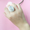 Elegant Pearl with Opal Ring
