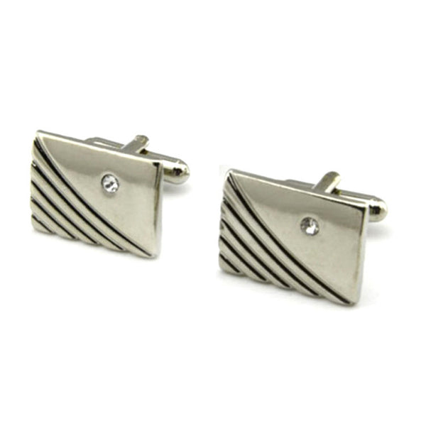 Rectangle with Crystal Cufflinks
