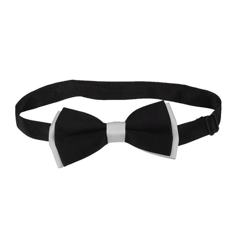 Black on White Layered Bowtie