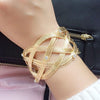 Overlapping Strands Crystal Bracelet