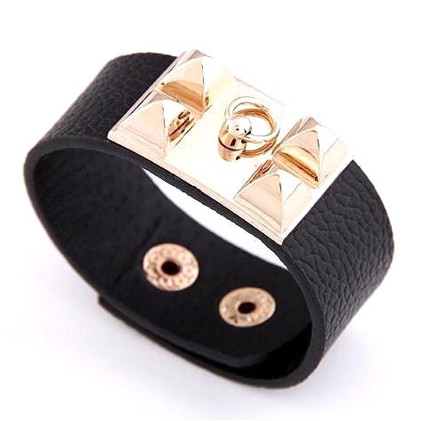 Four Pillars Leather Bracelet