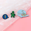 Whale & Cactus Man Pin Set