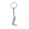 Letter L Crystal Charm Keychain