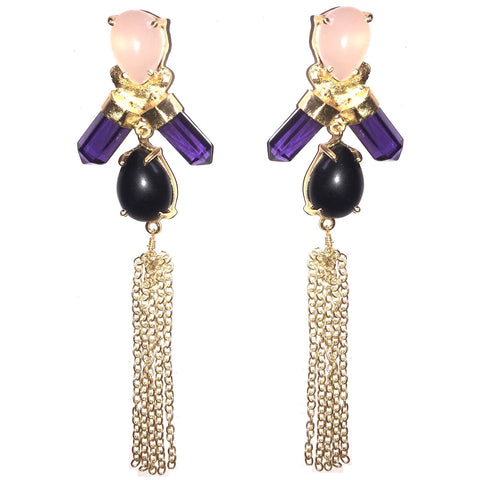 Bee Shape Tassel Danglers