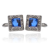 Crystal Embellished Square Cufflinks