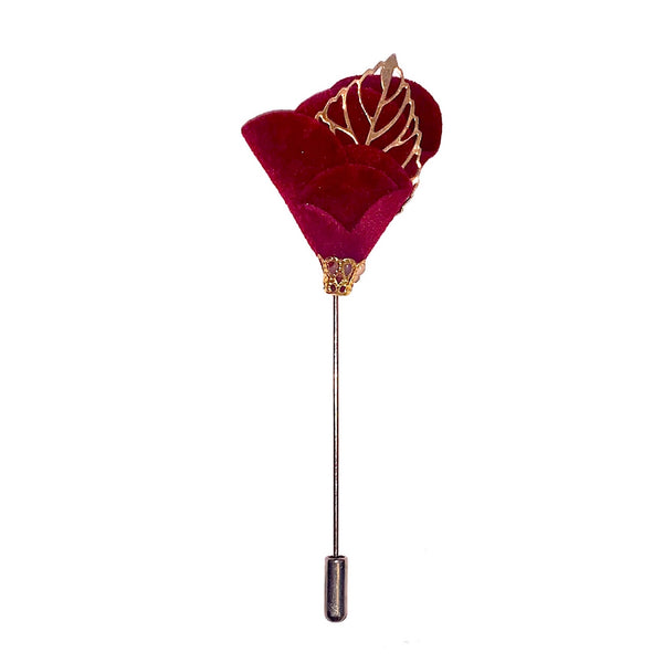 Wine Metal Leaf Vintage Lapel Pin