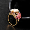 Big Flower Crystal Ring