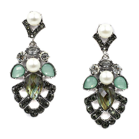 Bohemian Setting Drop Earrings