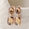 Two Squares Stone Earrings