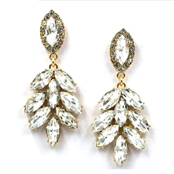 Blooming Leaves Crystal Earrings