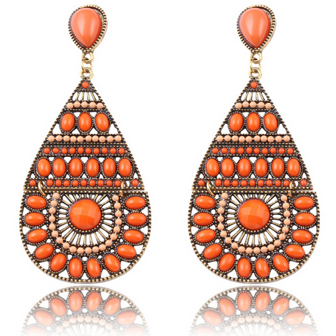 Bohemian Beaded Drop Earrings