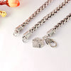 LITTLE SISTER Crystals Studded Heart Charms Bracelet