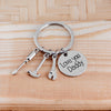 LOVE YOU DADDY Screwdriver/Hammer/Spanner Charms Keychain