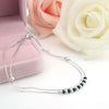 Black & Silver Beaded Layered Anklet