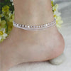 Crystal Multilayer Anklet