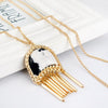 Geometric Snowflakes Semicircle Necklace