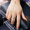 Leaf Spiral Chain Link Ring