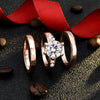 Imitiation Solitaire Wedding Rings Set