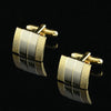 Golden Bars Rectangle Cufflinks