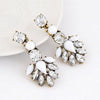 Crystal Leaves Drop Earrings