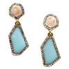 Abstract Cut Drop Earrings