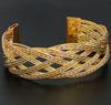 Overlapping Braids Cuff Bracelet