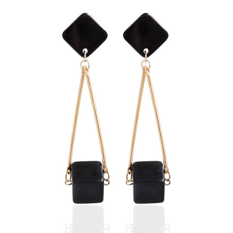 Holding Cubes Drop Earrings